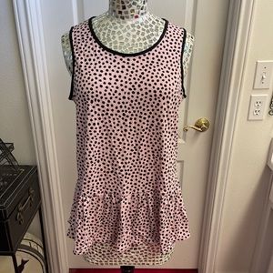 Kate Spade Pink and Black Polka Dot Pajamas